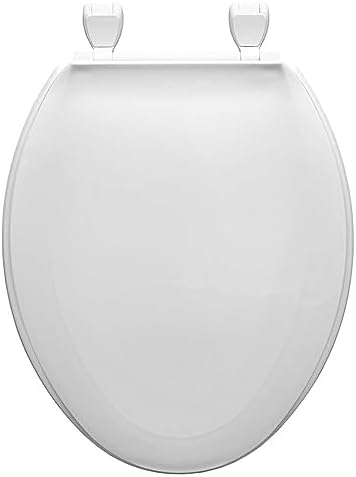 Centoco Elongated Toilet Seat, Closed Front with Cover, Residential, Plastic, Made in the USA, DSAZAM1600-001, White