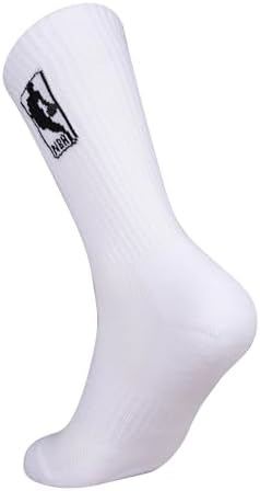 Ultra Game Men's NBA Official Athletic Cushioned Secure Fit Crew Socks-6 Pack