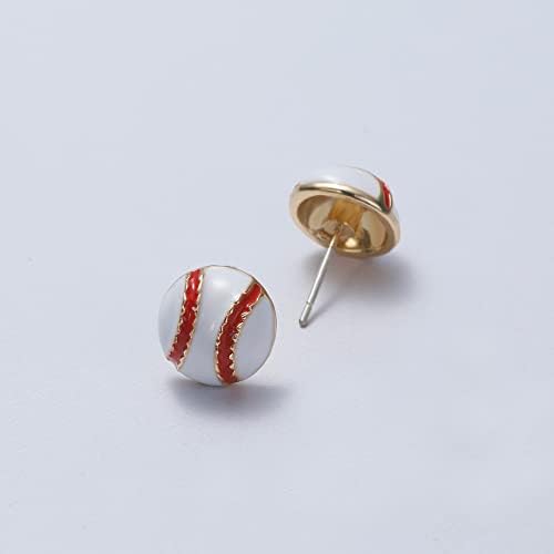 SmileBelle Sterling Silver Sports Earrings, Hypoallergenic Volleyball Earrings, Soccer, Basketball Jewelry Baseball Golf Stud for Women Mom as Sports Fan Senior Night Gift Teen Stuff Accessories