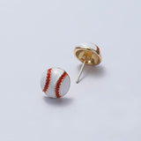 SmileBelle Sterling Silver Sports Earrings, Hypoallergenic Volleyball Earrings, Soccer, Basketball Jewelry Baseball Golf Stud for Women Mom as Sports Fan Senior Night Gift Teen Stuff Accessories