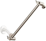 11 Inch Adjustable Shower Head Extension Arm With Locking Set Screw, Singing Rain Brass Nickel Brushed Angle Height Adjustable, Easy To Install, G1/2 Universal Connector Compatible (Nickel Brushed)