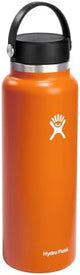 Hydro Flask Wide Mouth vacuum insulated stainless steel water bottle with leakproof closeable lid for cold water drinks, sports, travel, car and school