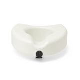 Medline Elevated Toilet Seat Riser W/Microban Antimicrobial Protection for Seniors, Adults & Handicapped – 350 Lbs. Capacity, White