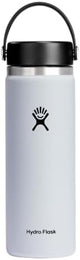 Hydro Flask Wide Mouth vacuum insulated stainless steel water bottle with leakproof closeable lid for cold water drinks, sports, travel, car and school