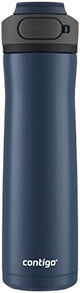 Contigo Cortland Chill 2.0 Blueberry Stainless Steel Water Bottle Vacuum-Insulated Spill-Proof Lid 24oz Ideal for Hot or Cold Drinks Interchangeable Lid Perfect for Kids & Adults