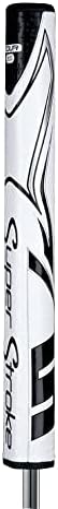 SuperStroke Zenergy Tour 3.0 Golf Putter Grip with No Taper Enhanced SPYNE Technology, New Multi-Zone Texturing and Tech-Port, White/Black