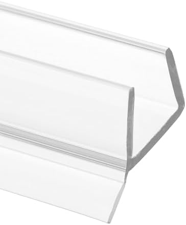 Prime-Line M 6262 Frameless Shower Door Bottom Seal for 1/4 in. Thick Glass Doors, Single Flap, 36 in., Clear Vinyl (Single Pack)