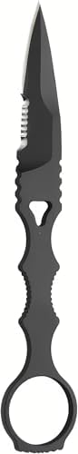 Portable Knife 6.7 Inch 440C Fixed Blade Outdoor Camping Portable Straight Knife With Kydex Sheath The Knife Comes In Black And White (Black)