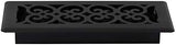 Decor Grates ST410 Scroll Design Floor Register, 4x10 Inches, Textured Black