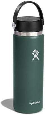 Hydro Flask Wide Mouth vacuum insulated stainless steel water bottle with leakproof closeable lid for cold water drinks, sports, travel, car and school