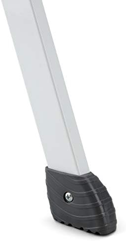 Rubbermaid 3-Step Steel Ladder, Folding Step Stool with Hand Grip and Non-Slip Feet, White, Tested to ANSI US Safety Standards, No Assembly Required (Amazon Exclusive)