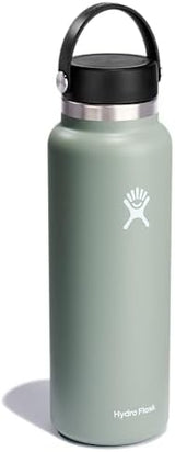 Hydro Flask Wide Mouth vacuum insulated stainless steel water bottle with leakproof closeable lid for cold water drinks, sports, travel, car and school