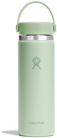 Hydro Flask Wide Mouth vacuum insulated stainless steel water bottle with leakproof closeable lid for cold water drinks, sports, travel, car and school