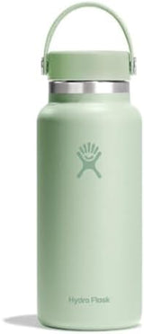 Hydro Flask Wide Mouth vacuum insulated stainless steel water bottle with leakproof closeable lid for cold water drinks, sports, travel, car and school