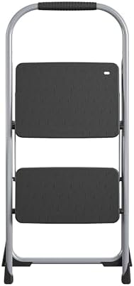 COSCO 2-Step Big Step, Steel Step Stool, Gray