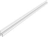 2-Pack Butecare Frameless Shower Door Side Seal Strip for 3/8" Glass Doors, Vertical Polycarbonate H-Jamb 180 Degree 78" Long