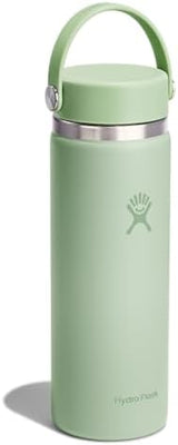 Hydro Flask Wide Mouth vacuum insulated stainless steel water bottle with leakproof closeable lid for cold water drinks, sports, travel, car and school