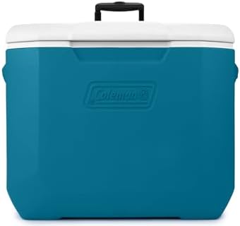 Coleman Chiller Series 60qt Wheeled Portable Cooler Insulated Hard Cooler with Ice Retention & Heavy-Duty Wheels & Handle Great for Camping Tailgating Beach Picnic Groceries Boating & More