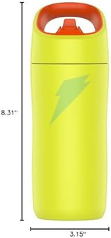 Gatorade Kids' Rookie Metal Water Bottle, 12oz, Stainless Steel Bottle, Double-Wall Insulation, Vacuum Insulated, Thermo Mug