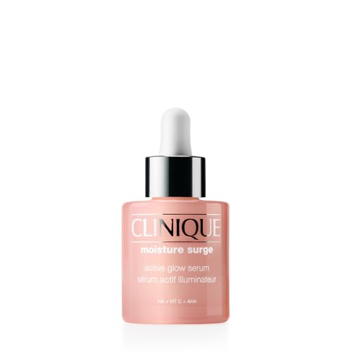 Clinique Moisture Surge Active Glow Serum with Lactic Acid, Hyaluronic Acid + Vitamin C | Hydrating, Lightweight + Oil Free, 1 Fl Oz