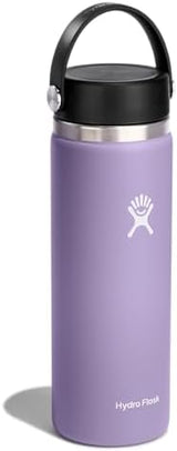 Hydro Flask Wide Mouth vacuum insulated stainless steel water bottle with leakproof closeable lid for cold water drinks, sports, travel, car and school