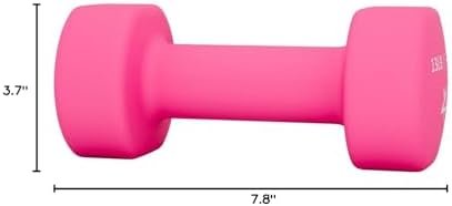 Yes4All Neoprene Coated Dumbbell Hand Weight Sets of 2 - Multiple Weight Options with 15 Colors, Anti-roll, Anti-Slip, Hexagon Shape