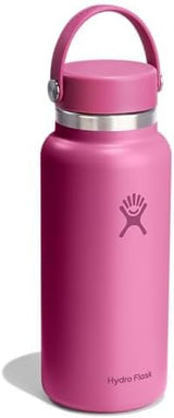 Hydro Flask Wide Mouth vacuum insulated stainless steel water bottle with leakproof closeable lid for cold water drinks, sports, travel, car and school