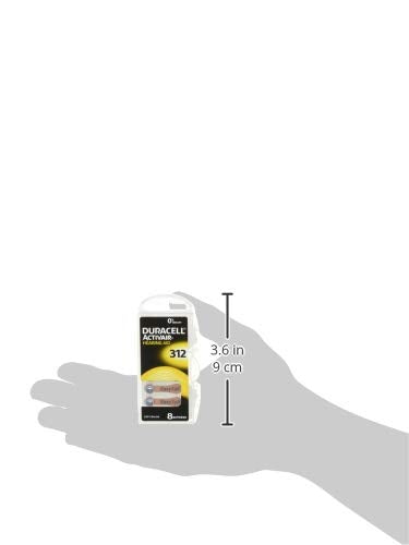 Duracell Activair Hearing Aid Batteries Size 312 (80 Batteries), Brown