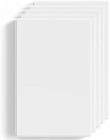 ELEGRP Blank Wall Plate Cover, 1-Gang Screwless Blank Outlet Plate, Mid-Size 4.88" x 3.13" Unbreakable Thermoplastic Blank Faceplate Cover for Unused Outlets/Switches, UL Listed (5 Pack, Matte White)