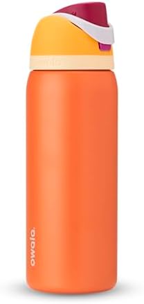 FreeSip Insulated Stainless Steel Water Bottle with Straw for Sports, Travel, and School BPA-Free Sports Water Bottle, 32 oz, Citrus Crush