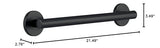 Delta Contemporary (1-Pack) 18' Shower Grab Bar ADA Compliant Matte Black 450 lb Capacity Bathroom Safety Handle for Shower, Bathtub | Wall Mounted Balance Assist, Handicap Grip 41818-BL