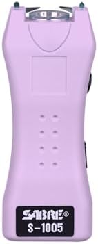 SABRE Pepper Spray & 2-in-1 Stun Gun with Flashlight, Self Defense Kit, Fast Flip Top Safety, Finger Grip for Better & Faster Aim, Painful 1.60 µC Charge, 120 Lumen LED Light, Rechargeable, 0.54 fl oz