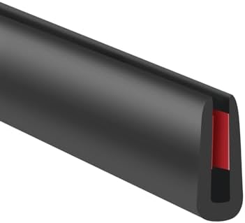 Rubber Edge Trim, 1/16" Self Adhesive Flexible U Channel Edge Protecter for Sheet Metal, Car Doors, U Shaped Sharp Edge Protecter, Fit for 0-3/32" Thick Edge, Black Color, 20Ft, EPDM Material