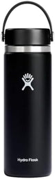 Hydro Flask Wide Mouth vacuum insulated stainless steel water bottle with leakproof closeable lid for cold water drinks, sports, travel, car and school