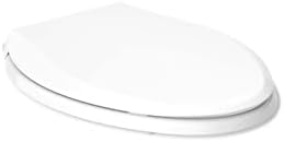 KOHLER 4636-RL-0 Cachet ReadyLatch Elongated Toilet Seat, Quiet-Close Lid, Contoured Seat, Grip-Tight Bumpers and Installation Hardware, White, 18.04"L x 14.18"W