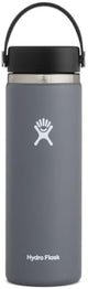 Hydro Flask Wide Mouth vacuum insulated stainless steel water bottle with leakproof closeable lid for cold water drinks, sports, travel, car and school