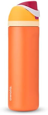 FreeSip Insulated Stainless Steel Water Bottle with Straw for Sports, Travel, and School BPA-Free Sports Water Bottle, 24 oz, Citrus Crush