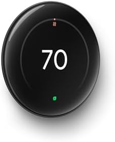 Google Nest Learning Thermostat (4th Gen, 2024) with Nest Temperature Sensor - Energy Saving Smart Thermostat with Adaptive Eco - Works with Alexa and Google Home App - Polished Obsidian