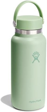 Hydro Flask Wide Mouth vacuum insulated stainless steel water bottle with leakproof closeable lid for cold water drinks, sports, travel, car and school