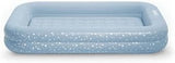 Intex 66810FL Inflatable Kidz Travel Bed Set, Includes Hand Pump and Carry Bag, Removable Mattress, Quick Inflation, Indoor Use, 42in x 66in x 10in, Blue with Star Print Frame