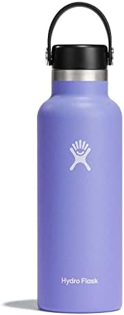 Hydro Flask Stainless Steel Standard Mouth Water Bottle with Flex Cap and Double-Wall Vacuum Insulation