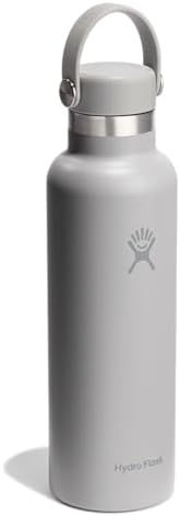 Hydro Flask Stainless Steel Standard Mouth Water Bottle with Flex Cap and Double-Wall Vacuum Insulation