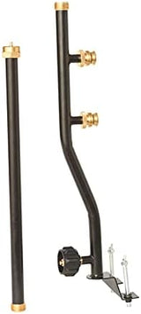 Flame King FK-DP2PC 3 Outlet Adapter 20 to 1LB Propane Distribution Post Pole Tree Stem Stand for Stove, Lanterns, and Camping, Black