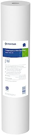 Pentair Pentek DGD-7525-20 Big Blue Water Filter, 20-Inch Whole House Sediment Filter Cartridge Replacement, Dual-Gradient Density Spun Polypropylene, 20" x 4.5", 25 Micron, Pack of 1, White