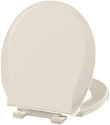 Round Toilet Seat Almond, Toilet Seat 16.5 inch Soft Close, Premium PP Material Easy Clean, B2B Available, Elegant Design, Almond