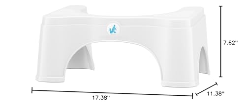 Squatty Potty Original Toilet Stool 2.0 Base 7", White, 1 Count