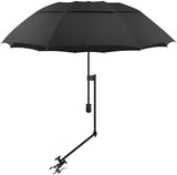 UPF 50+ Beach Umbrella with Adjustable Universal Clamp
