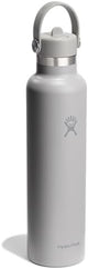 Hydro Flask 24 Oz Stainless Steel Standard Mouth Water Bottle with Flex Straw Cap and Double-Wall Vacuum Insulation