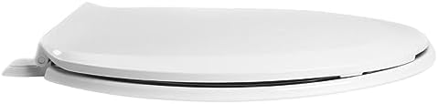 Centoco Elongated Toilet Seat, Closed Front with Cover, Residential, Plastic, Made in the USA, DSAZAM1600-001, White