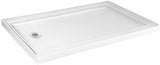DreamLine SlimLine 32 in. D x 60 in. W x 2 3/4 in. H Left Drain Single Threshold Shower Base in White, DLT-1132601